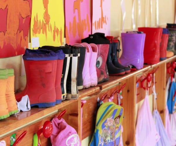 inside of classroom in a kindergarten