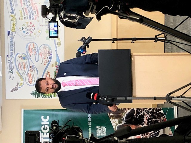 Chair Parmar at news conference