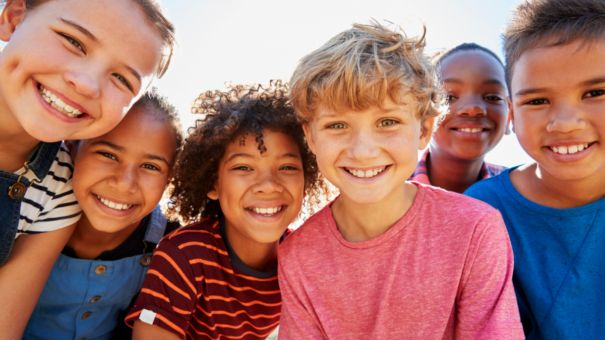 Picture of smiling children.