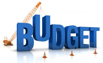 graphic of word BUDGET