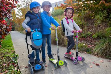 kids on a scooter