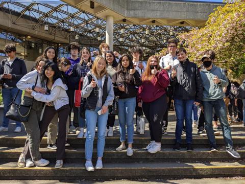 Goal 1 - RBSS Grade 11& 12 Avid group at UVic. promoting higher education and inclusion.