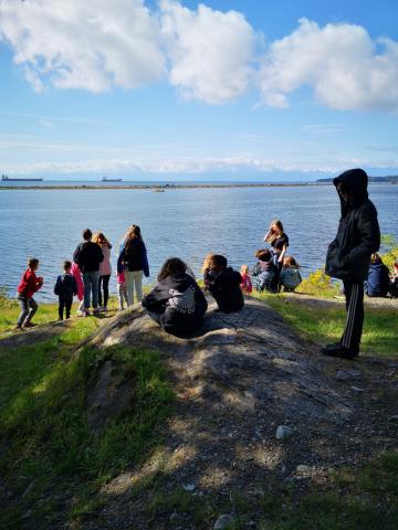 Students at Esquimalt Lagoon. 