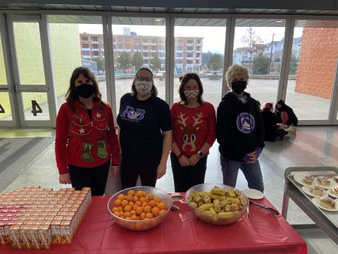 Goal 1 - Santa's Breakfast is an RBSS tradition where staff give back to the students. Our staff value their relationships in the building and value recognizing important days of celebration with our school population.