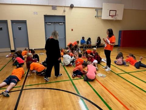 Family Grouping activity for Orange shirt day