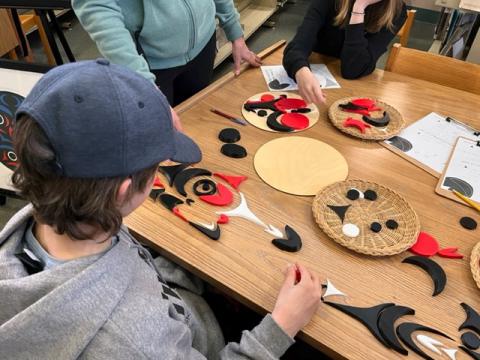Salish Weave Na'tsa'maht Indigenous Education Activity. Supports Goal 1: To have students develop a greater sense of purpose, belonging and connection to place and people.