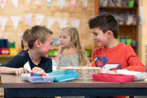 Two students collaborating