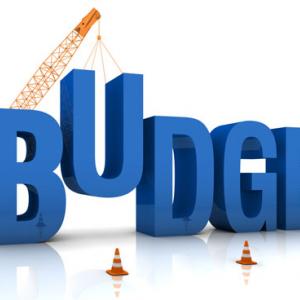 graphic of word BUDGET